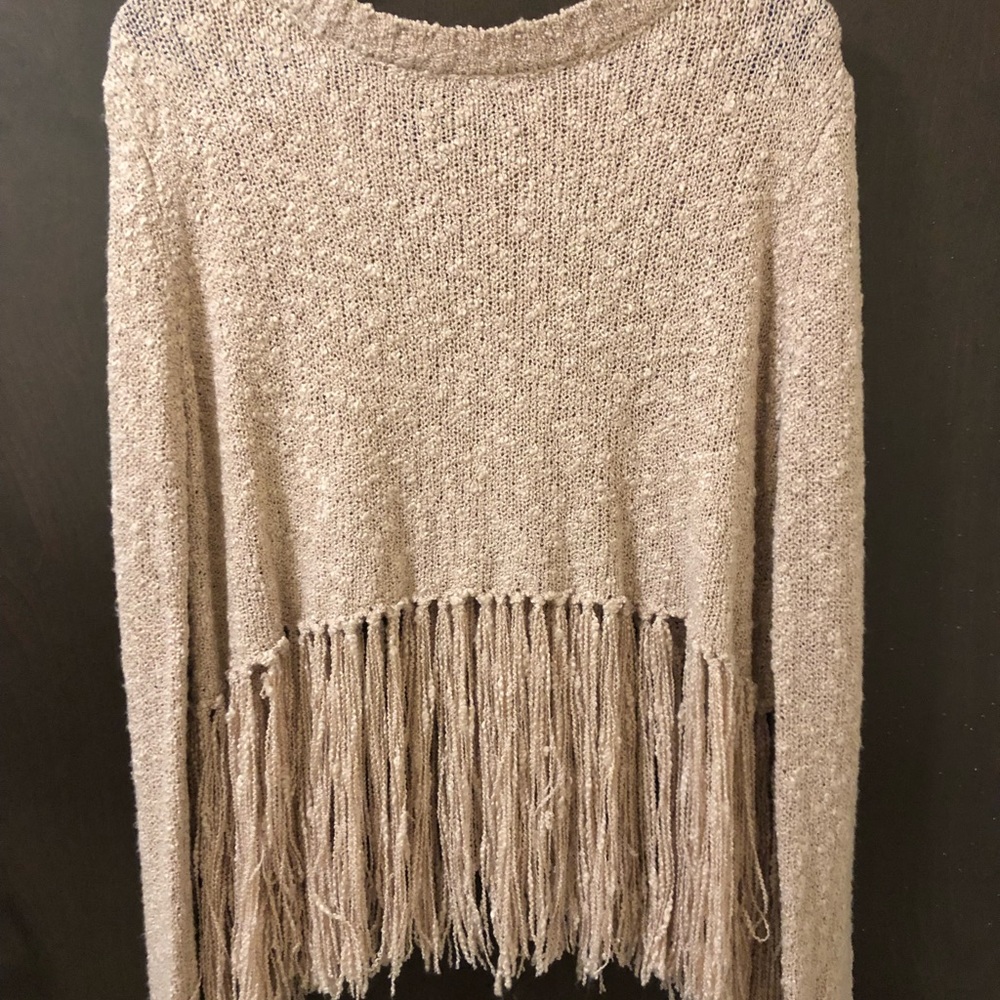 shimmy sweater, light pink, from a local boutique
